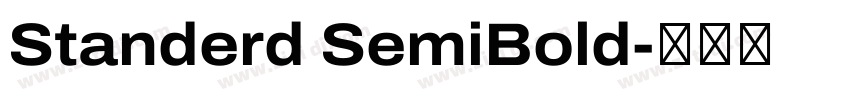 Standerd SemiBold字体转换